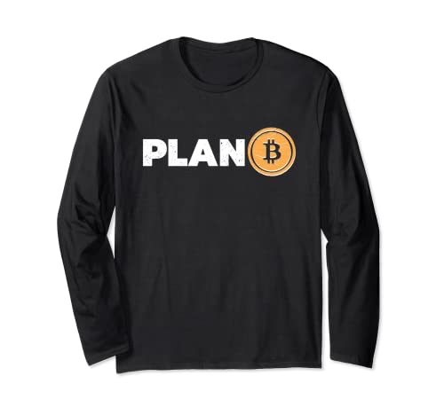 Bitcoin PlanB Crypto HODL BTC Cryptocurrency on the Moon Tee Long Sleeve T-Shirt