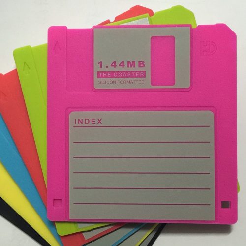 Retro Floppy Disk Drink Coasters